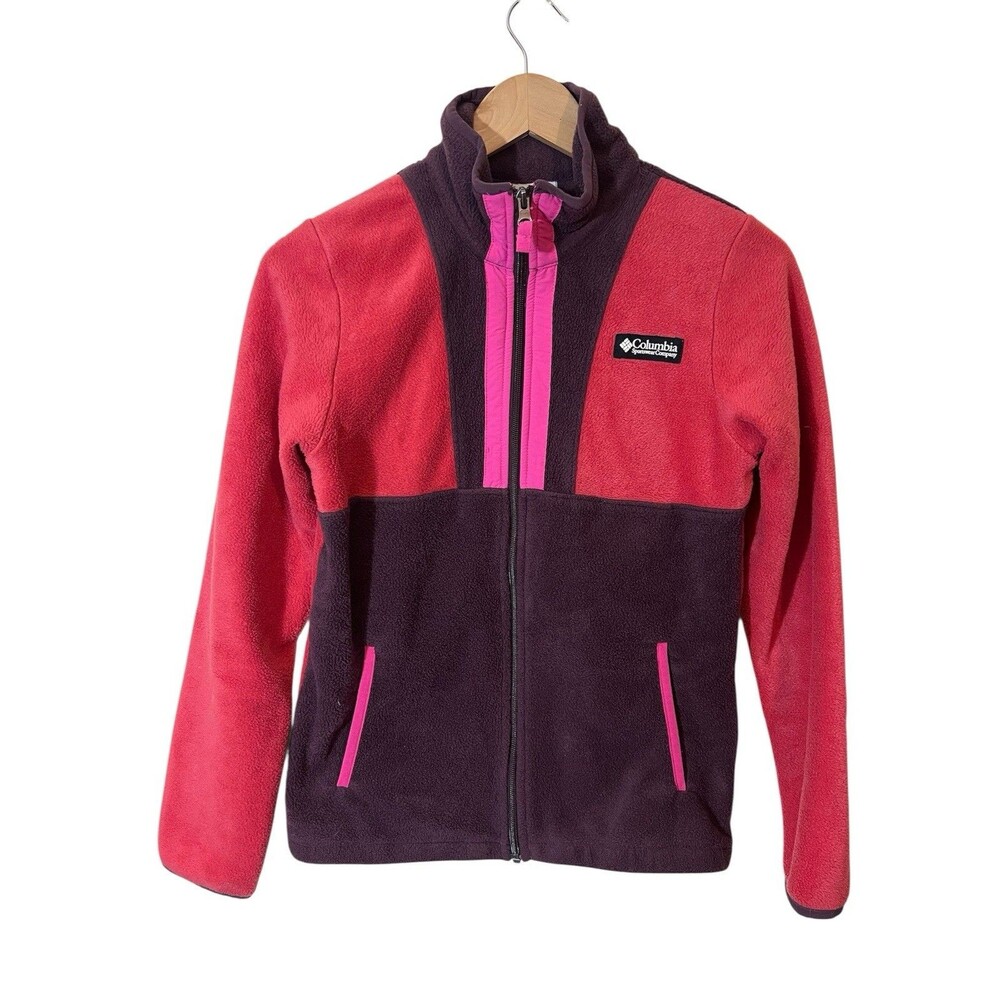 Columbia Girls Full Zip Fleece Jacket - pink - Size Large 14/16